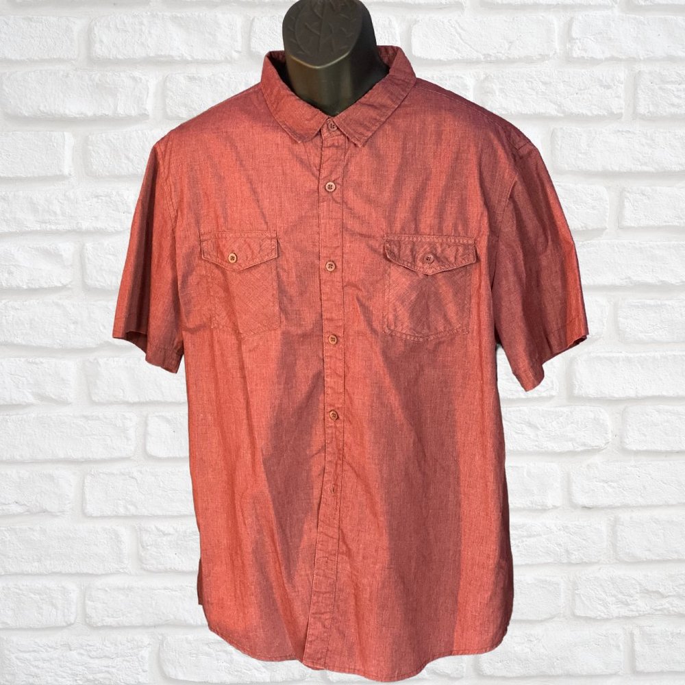 Retrofit Brand MFG. GOOD CONDITION Casual Button-Down Shirt | Burgundy | XL